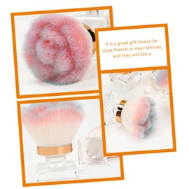 Minkissy Foundation Brush Applicator for Makeup and Nail Dust Cleaning Shaped Blush Brush Lightweight and Ergonomic Design for for Manicure and Cosmetic Application