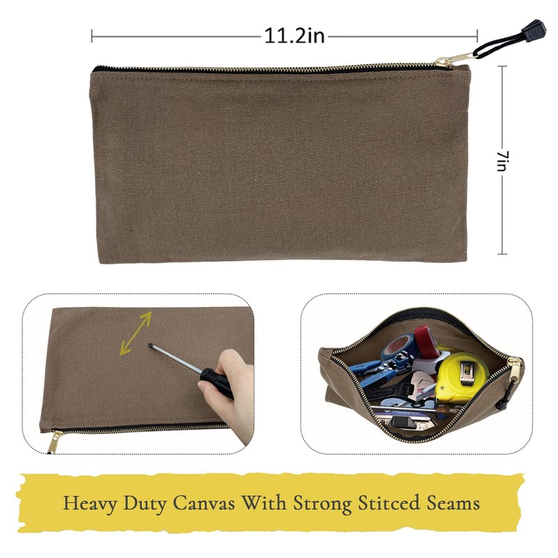 TENGYES Heavy Duty Canvas Tool Bag Organizer – 7 Pack