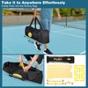 Portable Pickleball Net with Wheels Easy Set Up Court Lines,