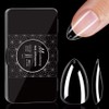 50pcs/box Transparent Seamless Fake Nail Soft Full Cover Trapezoidal Oval