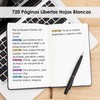 Cuaderno Hojas Blancas A5 Notebook, Ligutec 360 Hojas 72 GSM