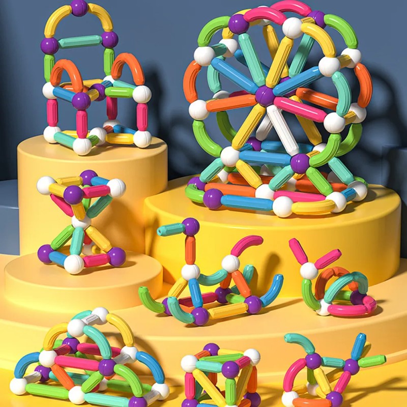 Bloques Construcción Magnéticos Juguete Didáctico Niños 42pz