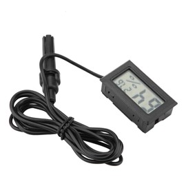 Mini Thermometer Hygrometer Embedded Digital LCD Temperature Humidity Meter with External Sensor for Incubators Incubators Reptile Container Aquarium (-50°C ~ 70°C)