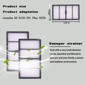 ILOSCIE Replacement Filter Compatible with Roomba S Series s9(9550) s9+ s9 Plus(9550) Robot Vacuums, 15 Packs Filters Accessories