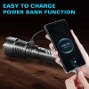 Garberiel Super Bright 900000Lumens XHP160 LED Flashlight Rechargeable Powerful Zoom