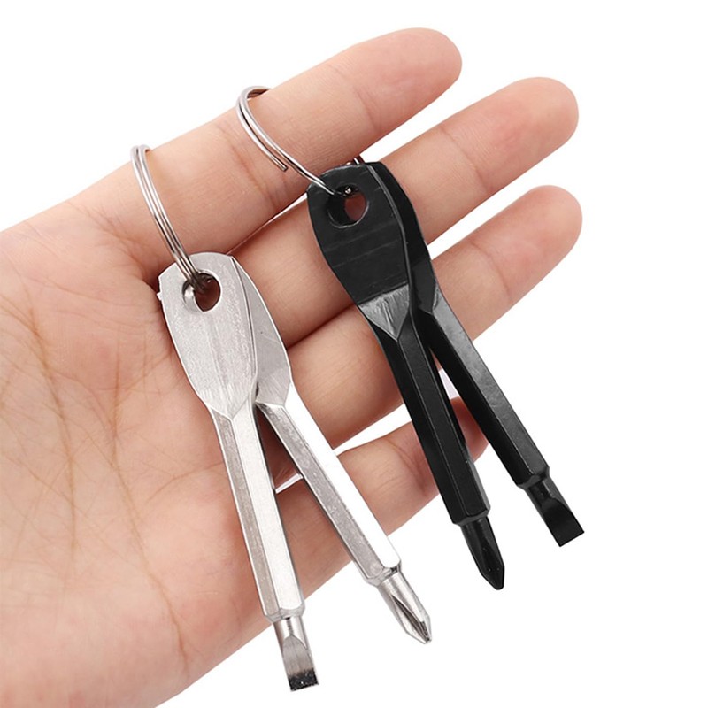 Mesee 8 Pieces Pocket Keychain Screwdrivers, Key Chain Flathead &