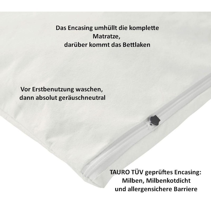 Tauro 24130 All-Round Mattress Cover, Mite-Proof, Mite Protection for Dust