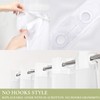 Tititex No Hooks Snap in Liner Green Eucalyptus Leaves Shower