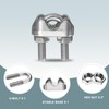 sourcing map 20 Pcs M4 Stainless Steel Wire Rope Clip