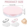 Nogeqi 2 Pcs Loose Powder Container with Puff Refillable Plastic