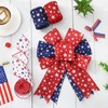JarThenaAMCS Patriotic Star Wired Edge Ribbon Red Blue White Star