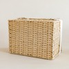 Rattanzenith Wicker Basket with Lid Paper Rope Storage Baskets for