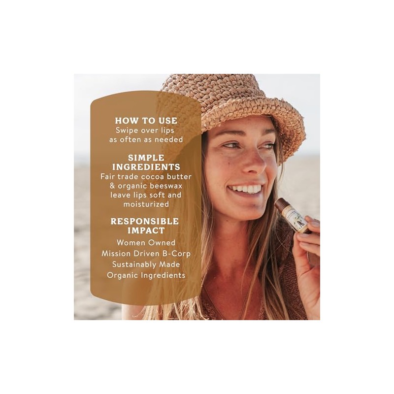 Fair Trade Cocoa Butter Lip Balm Four Pack