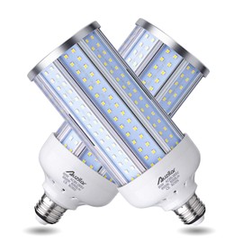 Auzilar 2-Pack（500W Equivalent） LED Corn Light Bulb 60W 6000 Lumen 6500K Large Area Cool Daylight White E26/E27 Medium Base for Indoor Garage Warehouse Factory Workshop Street Backyard AC 85V-265V