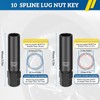 Thinkpro 10 spline lug nut key,Compatible with Bimecc 10-Spline Lug