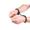 POLICE Handcuffs Professional Double Lock Heavy Duty Metal Steel Black