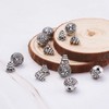 Craftdady 10Sets Tibentan Guru Beads 3-Hole T-Drilled Beads with Cone
