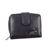 LADIES LUXURY SOFT BLACK LEATHER PURSE BY LORENZ 1220