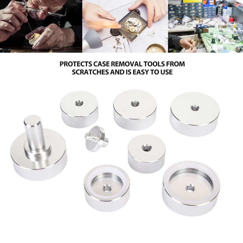 7Pcs Bezel Case Press Die Professional Aluminium Alloy Round Watch