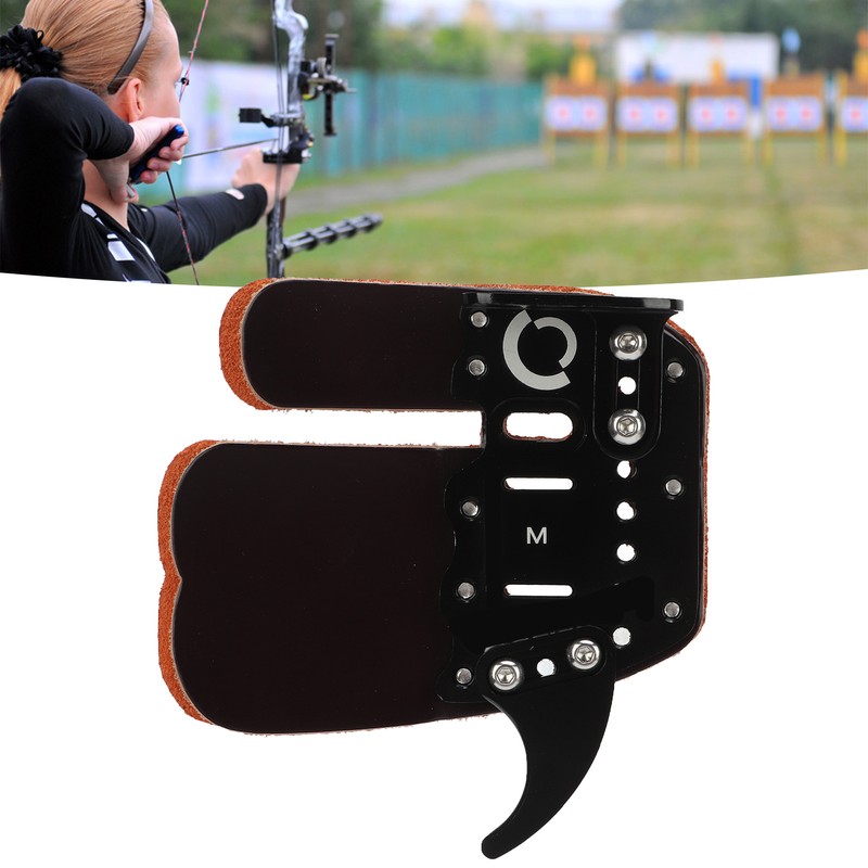 Archery Finger Guard Adjustable Finger Guard Black Protective Gear for