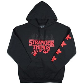 Stranger Things Adult Men's Upside Down Demogorgon Evolution Pullover Hoodie (2X-Large) Black