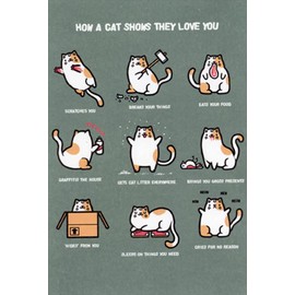Recycled Paper Greetings How a Cat Shows They Love You Funny/Humorous Father's Day Card from Cat