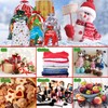 30Pcs Christmas Drawstring Gift Bags,8 Design 4 Size Xmas Large