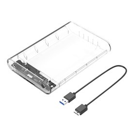 ORICO 3.5" USB 3.0 External Hard Drive Enclosure for 3.5 Inch SATA HDD and SSD[Optimized for SSD, Support UASP SATA III] Tool Free- Transparent (3139U3)