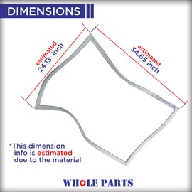 Whole Parts Freezer Drawer Door Gasket (Magnetic Strip Inside) Part# 5304501270 - Replacement and Compatible with Some Crosley, Electrolux, Frigidaire, White-Westinghouse and Kenmore Refrigerators