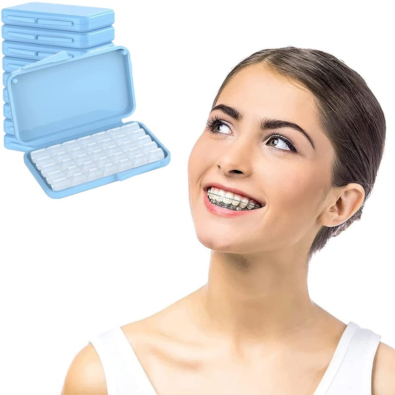 20-Pack Precut Orthodontic Wax, Dental Wax for Braces (no Flavor)