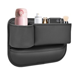 Car Seat Side Crevice Filler,Car Leather Crevice Slot Bag With Cup Holder - Auto Console Side Bag, Adjustable Interior Organizer For Automotive Accessories