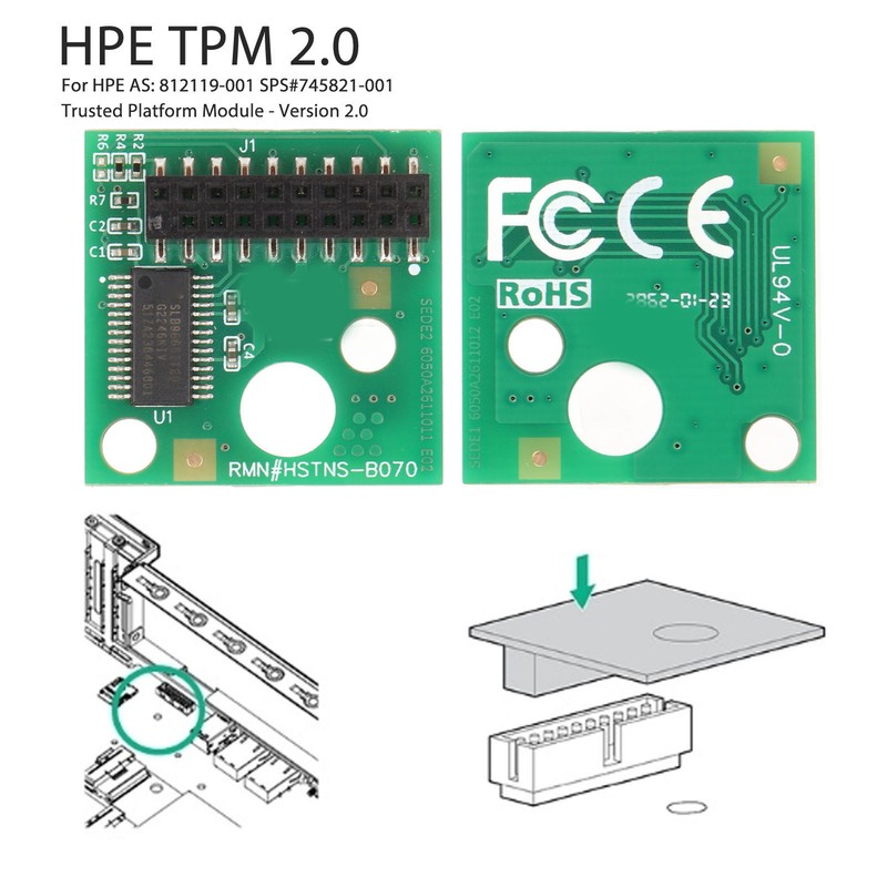 TPM 2.0 Module 20Pin Stable High Safety Durable Easy Installation