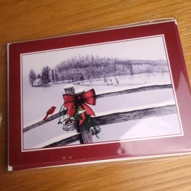 Handmade HAND DRAWN CHRISTMAS POST CARD SET OF 8 WITH ENVELOPES