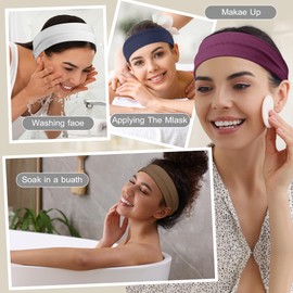 16Pcs Headbands for Women Hair Bands for Women's Non Slip Stylish Sports Hair Soft Cotton Cloth Stretchy Headbands for Women for Yoga Outdoor Exercise Running