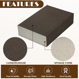 16Pcs 36 Grit Sanding Blocks, Jamiikury Coarse Sanding Sponge Washable and Reusable, Wet Dry Sandpaper Sponge for Wood Metal FurniturePaint and Drywall