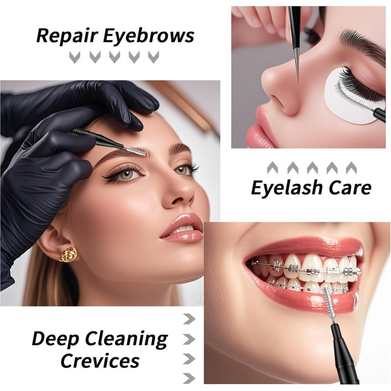 20 Microcepillos Para Cejas, Cepillos Para Cejas, Cepillos Para Pestañas,