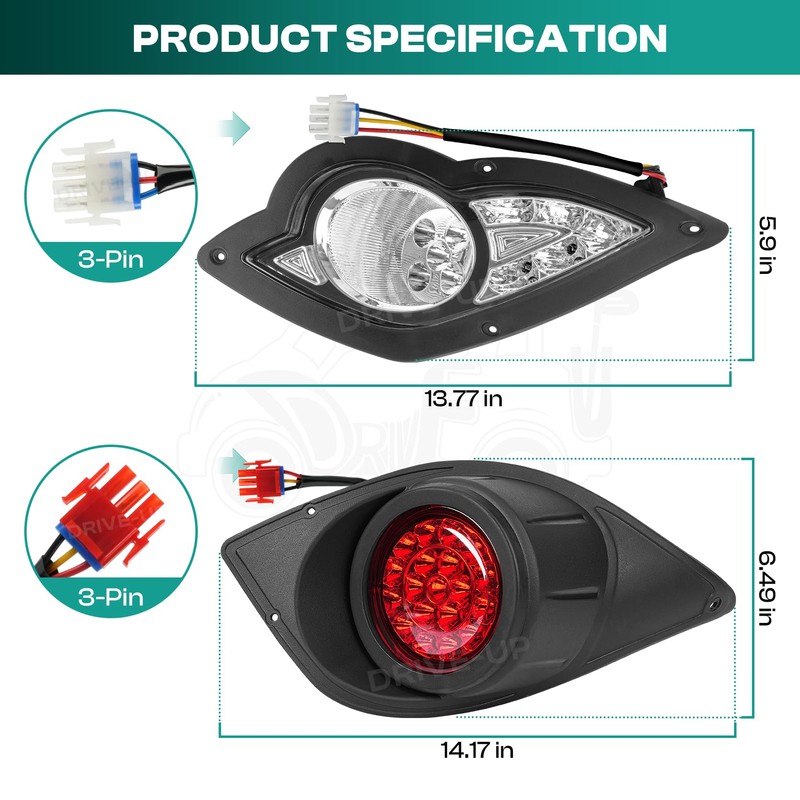 Drive-up Golf Cart LED Light Kit for Yamaha G29 2007-2016