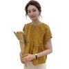 J-Scott JS176 Women's Back Ribbon Top, Waist Switching, A-Line, Spring/Summer,