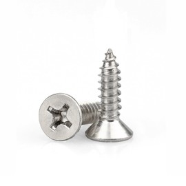 M3x16mm Wood Screws,Flat Head Screws for Wood, Stainless Steel Small Screws,Multi Purpose Screws for Furniture, Woodworking, DIY (100pcs)