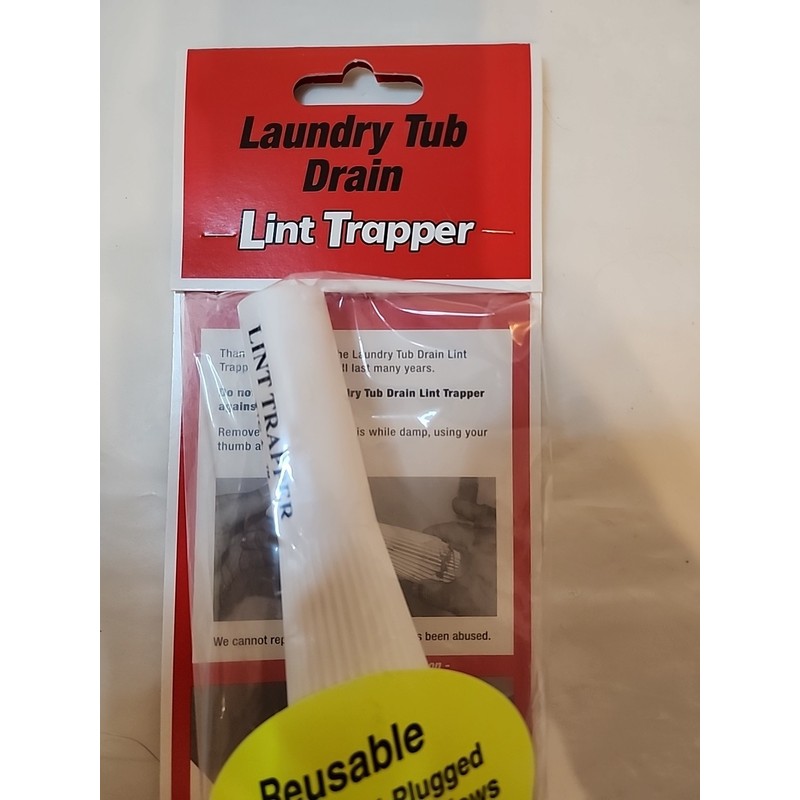 Laundry Tub Drain Lint Trapper Reusable Made In USA