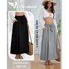 Velvelhall 3 Pack Women's Maxi Long Skirts, Ankle Length a