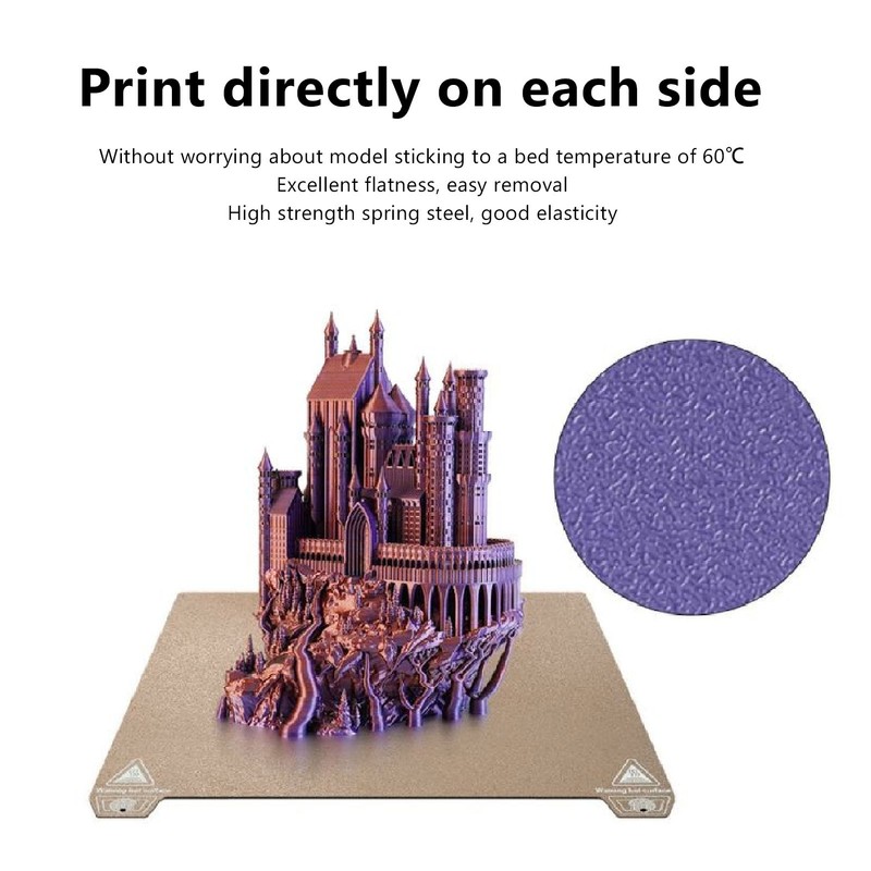 Double Side Texture PEI Build Plate Spring Steel Sheet 310x315MM