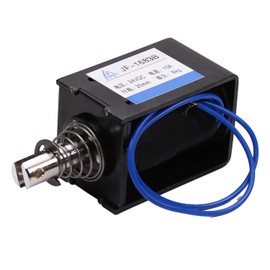 Fielect DC 24V 10A 80N Push Pull Type Solenoid Electromagnet, 20mm Stroke Open Frame Solenoid Linear Motion, JF-1683B-24V