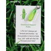 Cute Cucumber Design Keychain Pocket Card, Novelty Emotional Support Pocket
