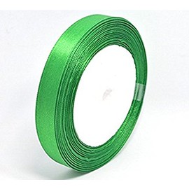 25 Yards / 23Meters of Satin Ribbon 12mm in Multiple Colours Satin Ribbon Tying Gift Ribbon Wedding Trimming Crafts Apron Deco. Many Colours Buy Any 3 Colours & GET 1 Free (Green)