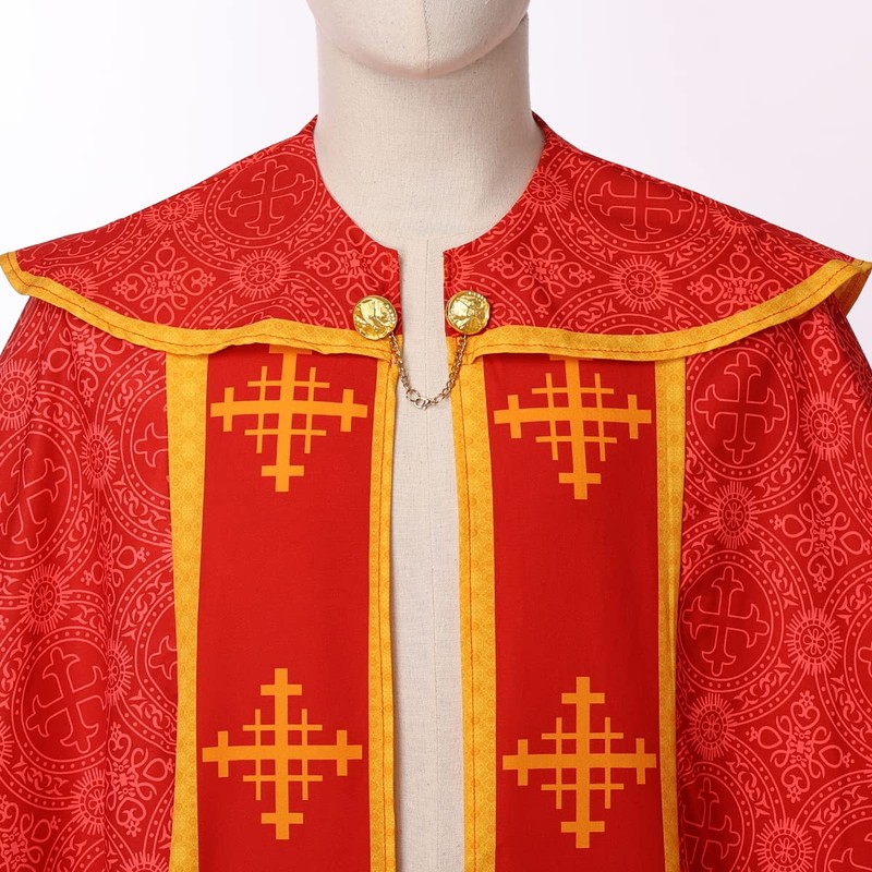 COSDREAMER Unisex Church Catholic Westments Cape Priest Celebration Chasuble Mass