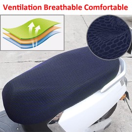 MOCNT Motorcycle Seat Cover Non-Slip Motorcycle Seat Cover Waterproof Motorcycle Seat Cover Seat Cover Seat Covers Cushion Cover Seat 3D Breathable Blue L