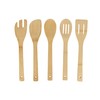 Natural Elements Eco Bamboo Kitchen Utensil Set, Non Stick Safe,