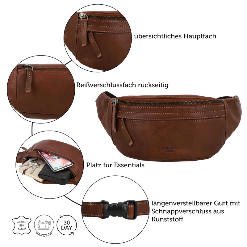 Gusti Spencer Women's and Men's Leather Waist Bag Bum Bag