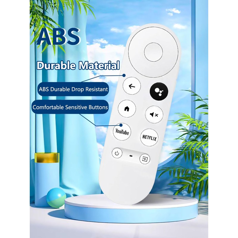 Upgrade Voice Remote for Google Chromecast 4k Snow TV, G9N9N